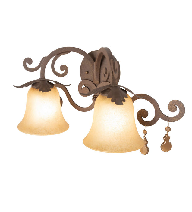 Meyda Tiffany - 120185 - Two Light Wall Sconce - Christiana - Pompeii Gold