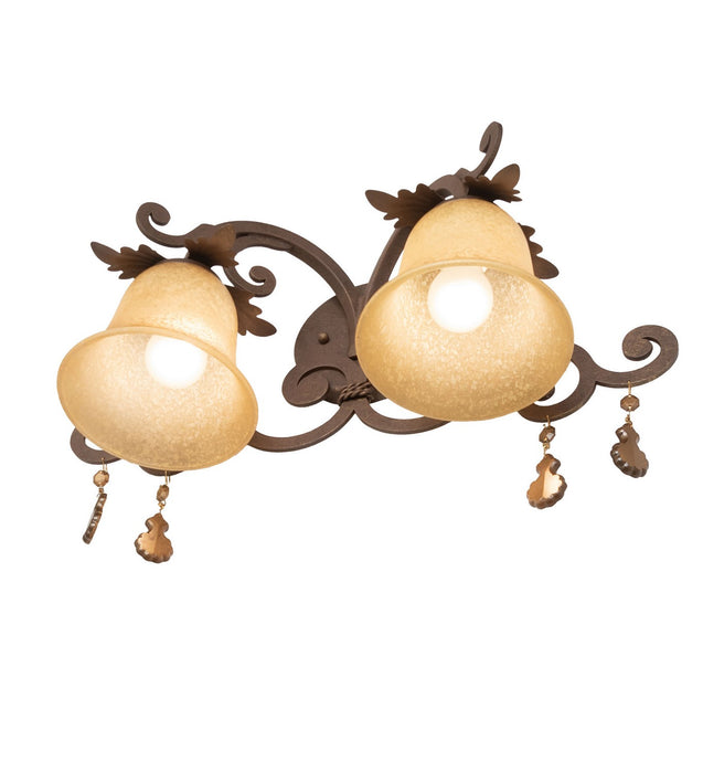 Meyda Tiffany - 120185 - Two Light Wall Sconce - Christiana - Pompeii Gold