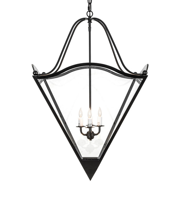 Meyda Tiffany - 255438 - Four Light Pendant - Zale - Blackwash