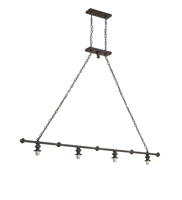 Meyda Tiffany - 271619 - Four Light Island Pendant Hardware - Oil Rubbed Bronze