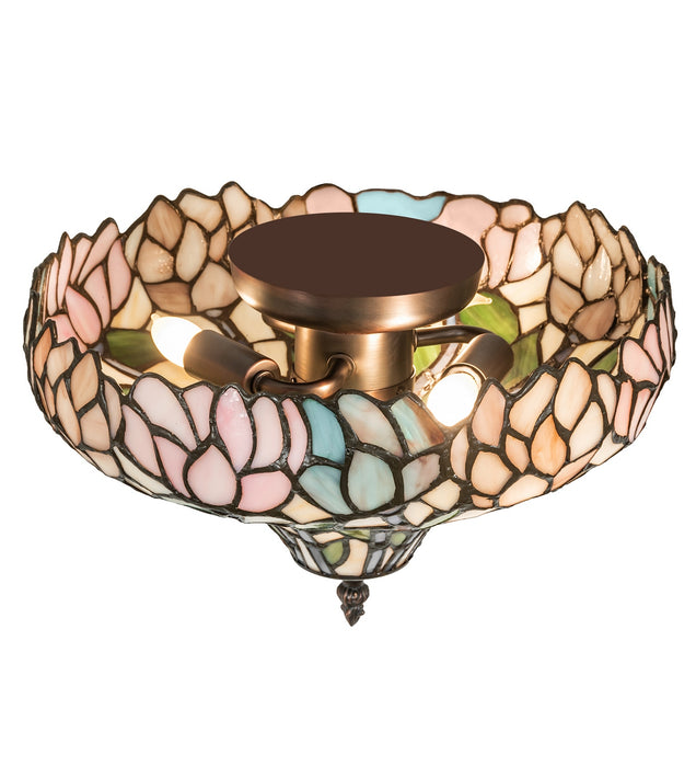 Meyda Tiffany - 273853 - Three Light Flushmount - Wisteria