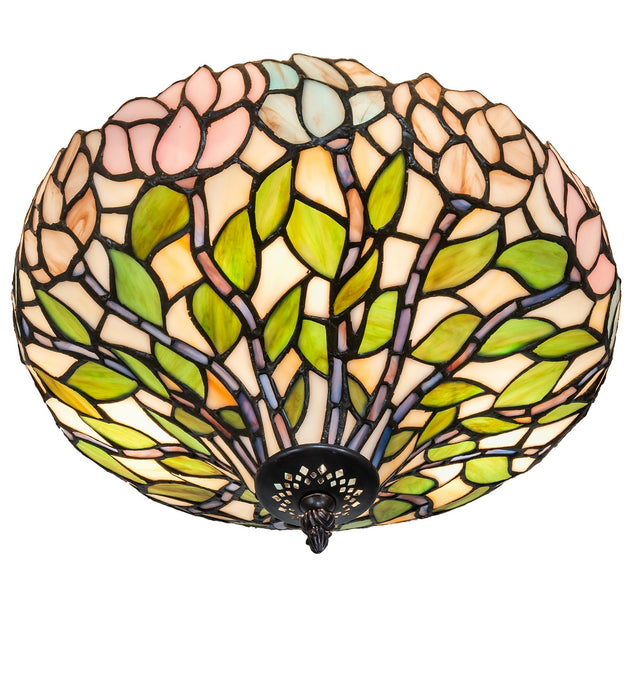Meyda Tiffany - 273853 - Three Light Flushmount - Wisteria