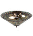 Meyda Tiffany - 274068 - Three Light Flushmount - Tiffany Jeweled Peacock