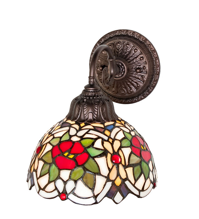 Meyda Tiffany - 274135 - One Light Wall Sconce - Renaissance Rose - Mahogany Bronze