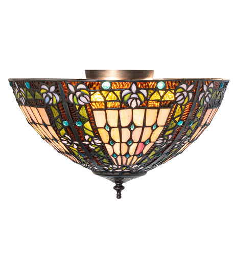 Fleur-De-Lis Three Light Flushmount