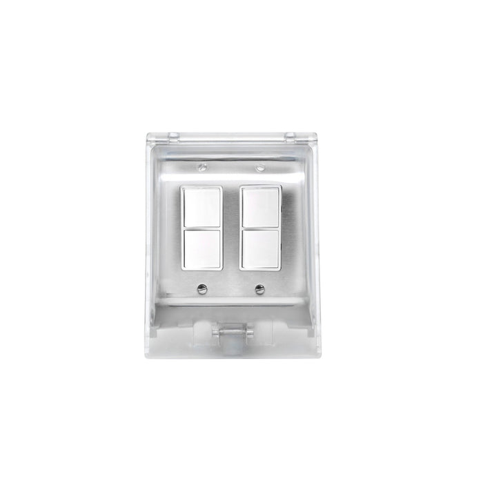 Eurofase - EFDOWPS - Dual Duplex Switch Weatherproof Surface Mount And Gang Box - Stainless Steel