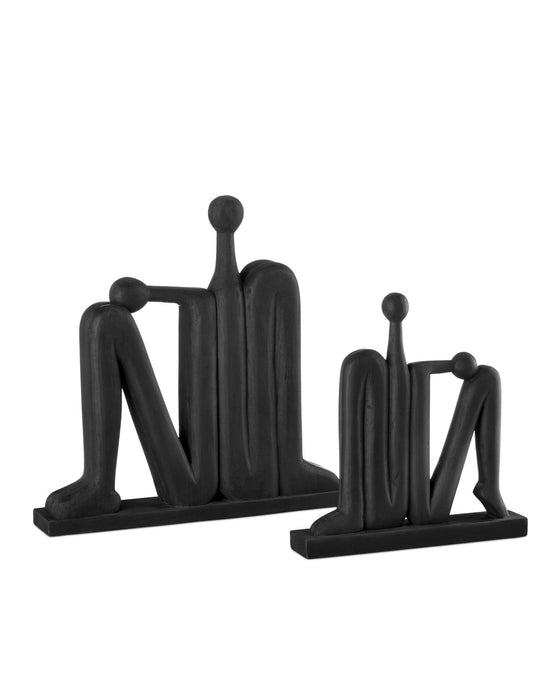 Currey and Company - 1200-0758 - Figure Set of 2 - Black