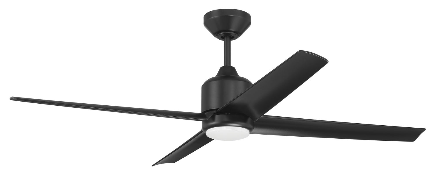 Craftmade - QUL52FB4-NWF - 52" Ceiling Fan - Quell 52" Indoor/Outdoor Ceiling Fan no Wifi - Flat Black