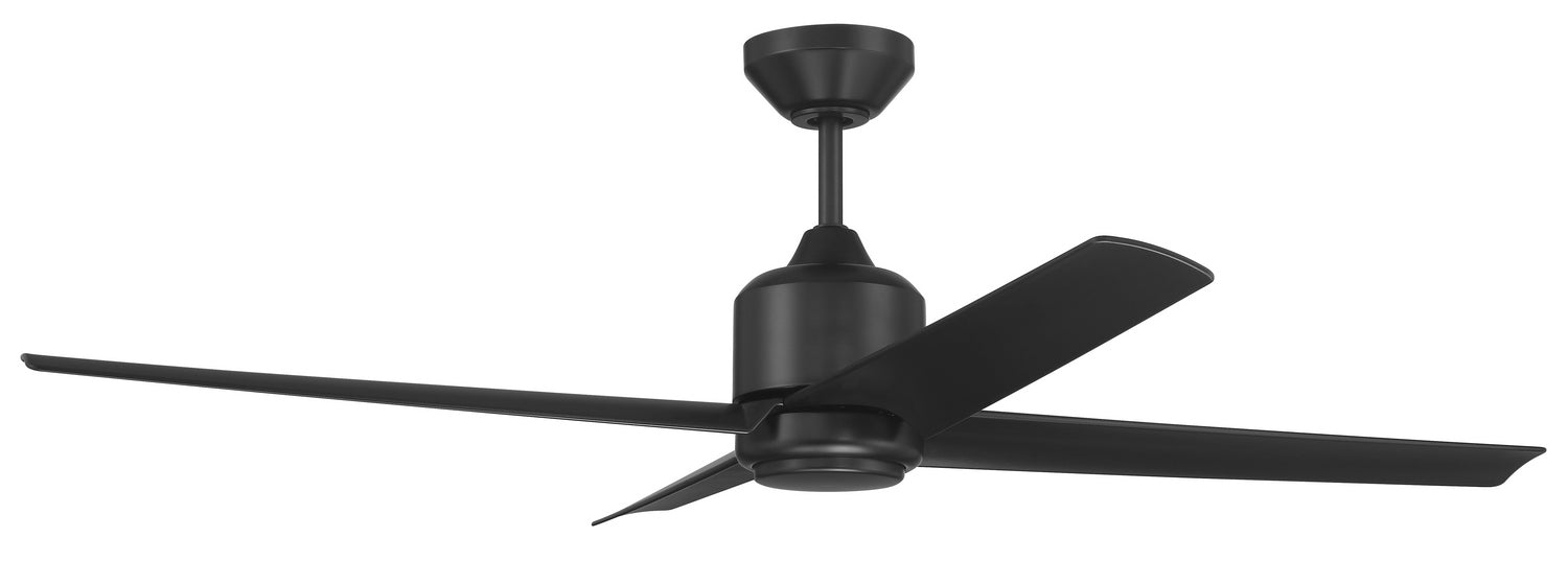 Craftmade - QUL52FB4-NWF - 52" Ceiling Fan - Quell 52" Indoor/Outdoor Ceiling Fan no Wifi - Flat Black