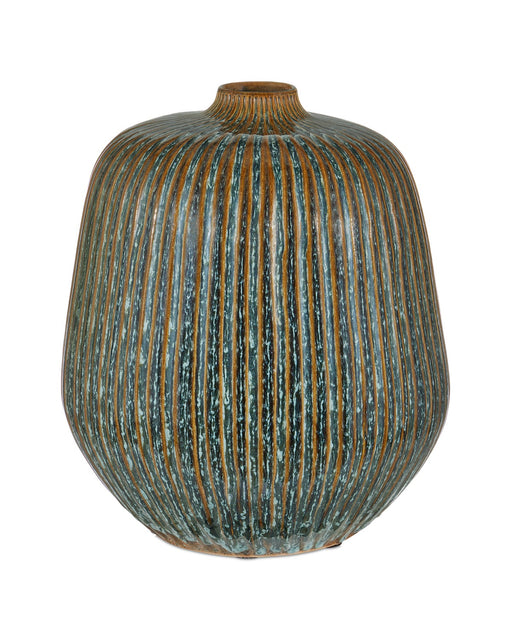 Currey and Company - 1200-0824 - Vase - Shoulder - Reactive Blue/Brown