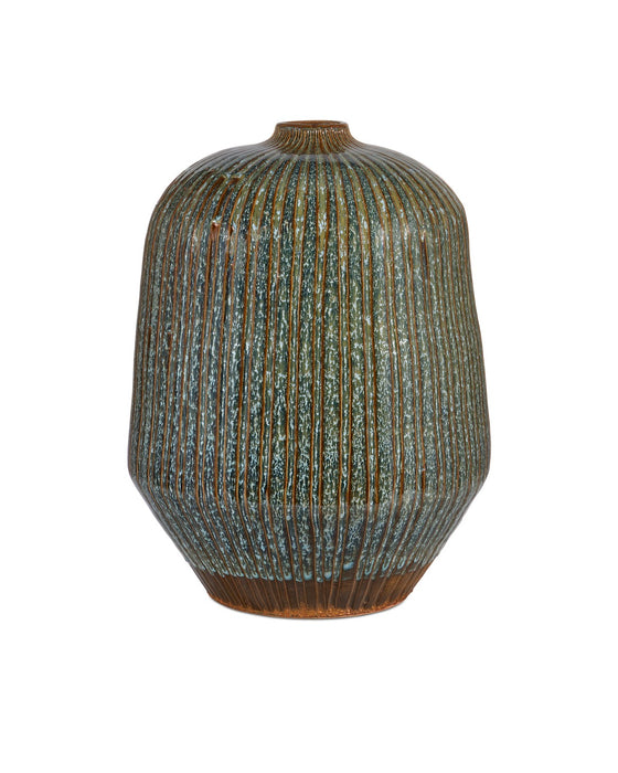 Currey and Company - 1200-0825 - Vase - Shoulder - Reactive Blue/Brown