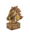 Currey and Company - 1200-0848 - Tang Dynasty Iron Horse's Head - Tang Dynasty - Brown/Gold