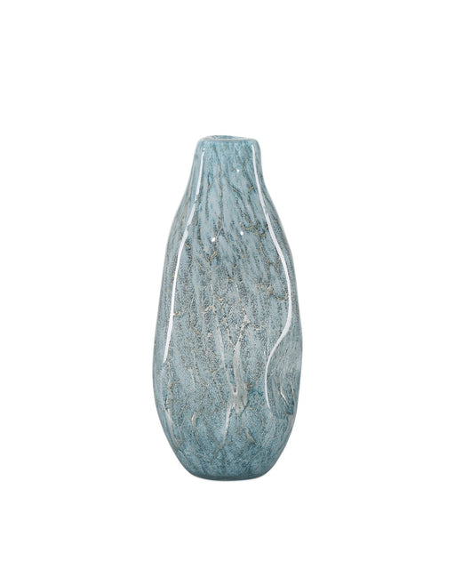 Currey and Company - 1200-0858 - Vase - Pale Blue/Gold