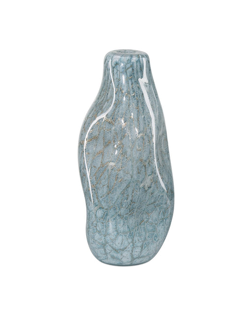 Currey and Company - 1200-0859 - Vase - Pale Blue/Gold