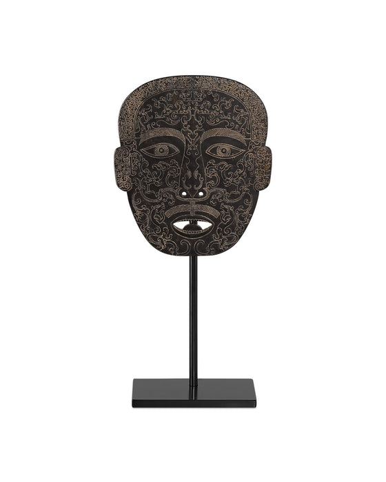 Currey and Company - 1200-0860 - Han Dynasty Jade Medicine Mask - Bronze/Black
