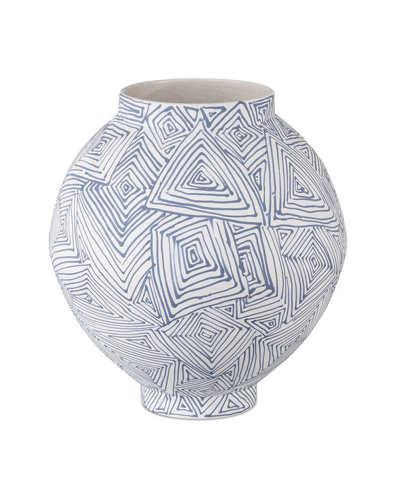 Currey and Company - 1200-0866 - Vase - Blue/White
