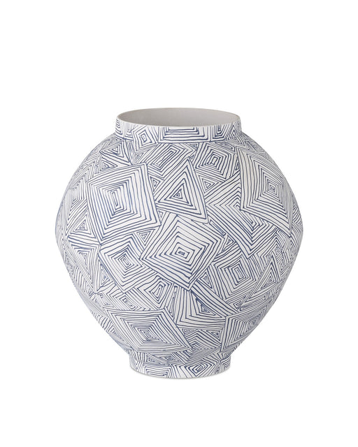 Currey and Company - 1200-0867 - Vase - Blue/White