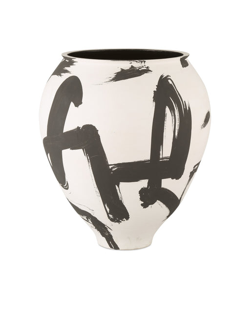 Currey and Company - 1200-0868 - Vase - Off-White/Black