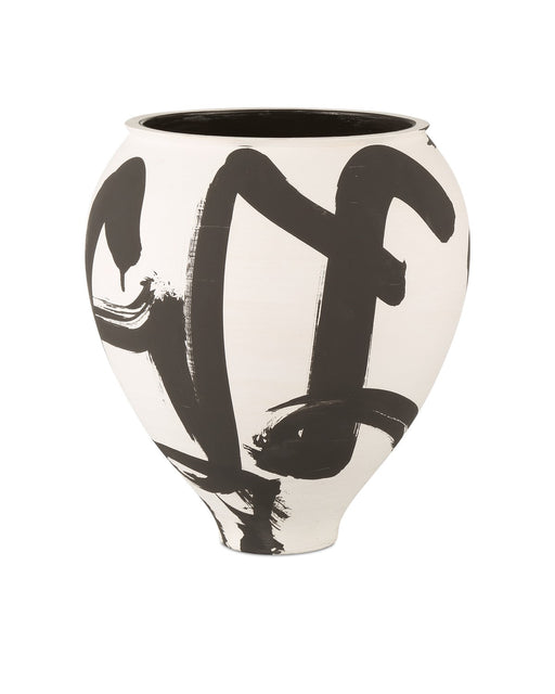 Currey and Company - 1200-0869 - Vase - Off-White/Black