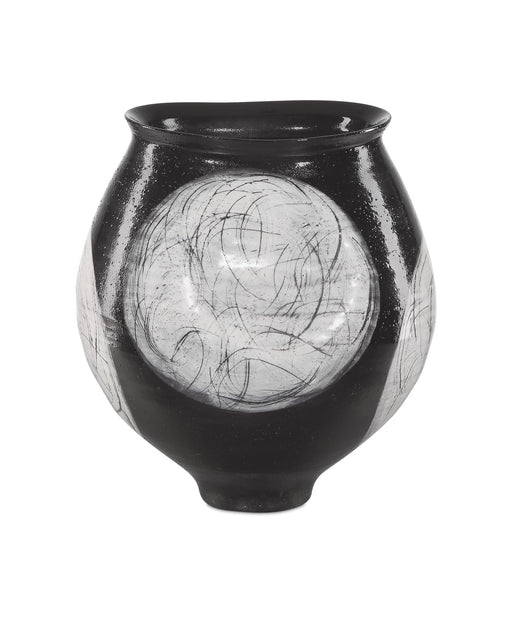 Currey and Company - 1200-0871 - Vase - Black/Light Gray