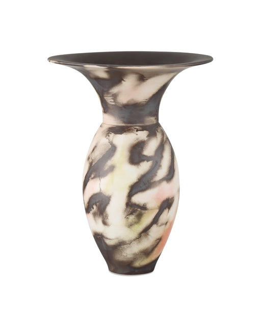 Currey and Company - 1200-0874 - Vase - Black/White/Pale Green/Pale Red