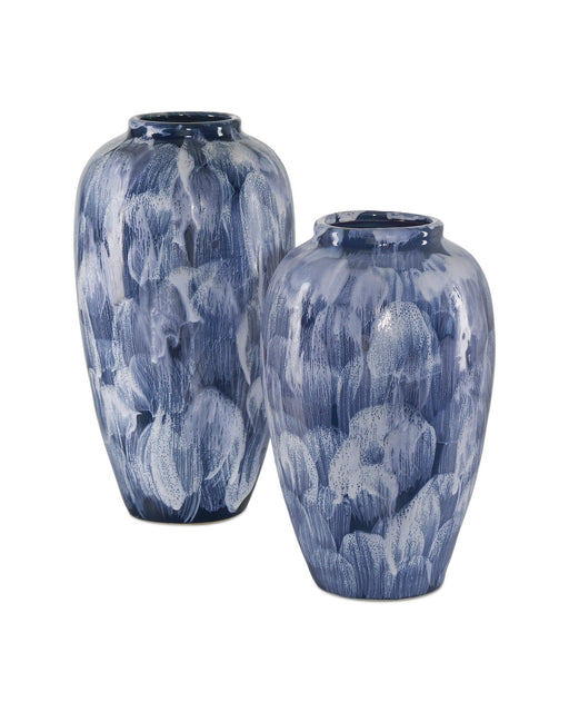 Currey and Company - 1200-0882 - Vase Set of 2 - Blue/White