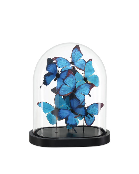 Currey and Company - 1200-0896 - Butterflies - Blue/Black/Clear