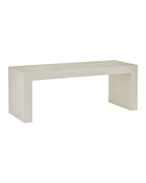Currey and Company - 2000-0040 - Bench - Ivory Terrazzo