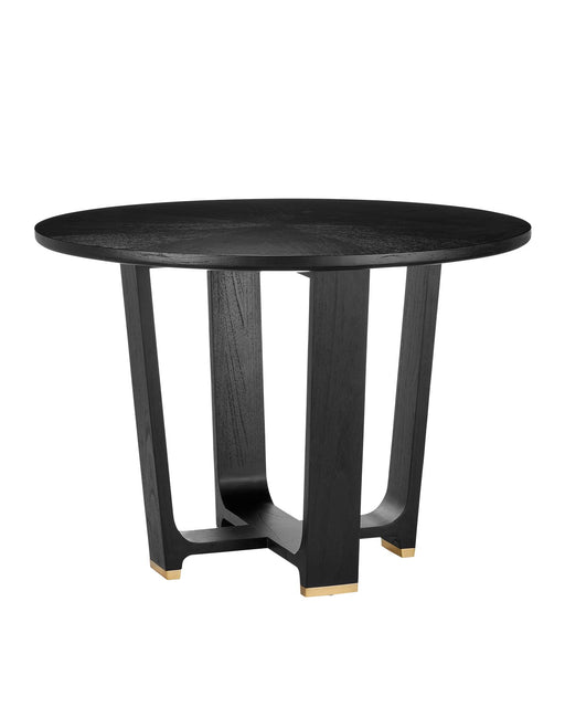 Currey and Company - 3000-0260 - Dining Table - Blake - Matte Caviar Black/Polished Brass
