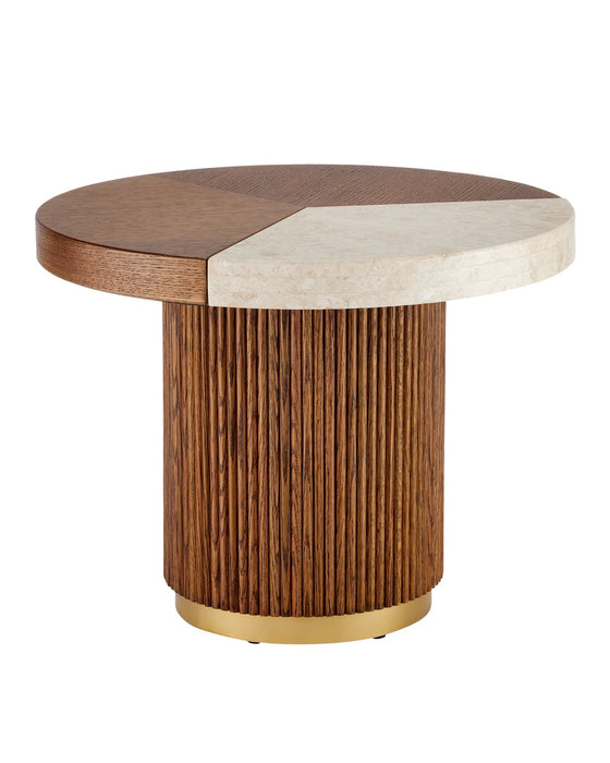 Currey and Company - 3000-0262 - Cocktail Table - Dakota - Morel Brown/Natural/Polished Brass