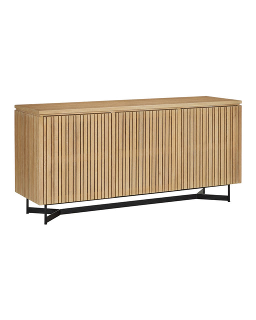 Currey and Company - 3000-0294 - Credenza - Washed Oak/Black