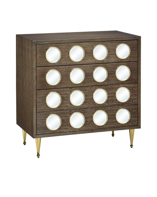 Currey and Company - 3000-0298 - Chest - Tawny Brown/Polished Brass/Mirror/Rose