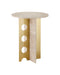 Currey and Company - 4000-0186 - Accent Table - Selene - Natural/Polished Brass
