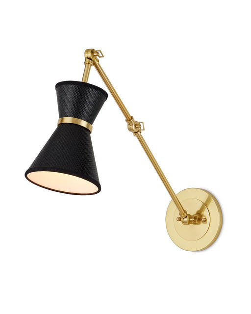 Currey and Company - 5000-0237 - One Light Wall Sconce - Avignon - Polished Brass/Black