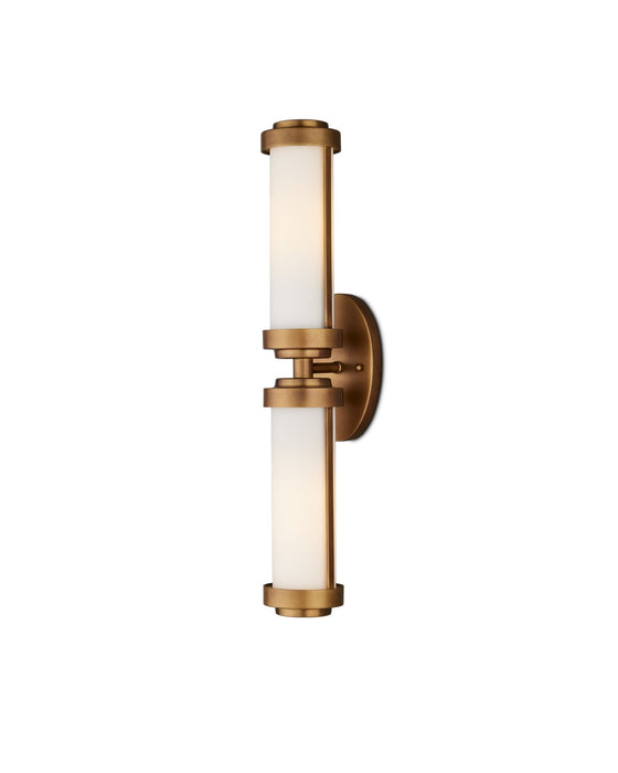 Currey and Company - 5800-0044 - Two Light Wall Sconce - Antique Brass/Opaque