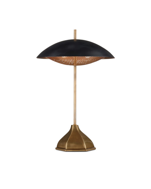 Currey and Company - 6000-0912 - Two Light Table Lamp - Domville - Antique Brass/Black