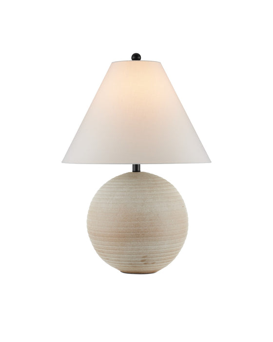 Currey and Company - 6000-0930 - One Light Table Lamp - Beige/Matte Black