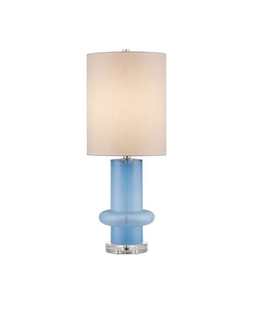Currey and Company - 6000-0935 - One Light Table Lamp - Blue/Clear/Polished Nickel