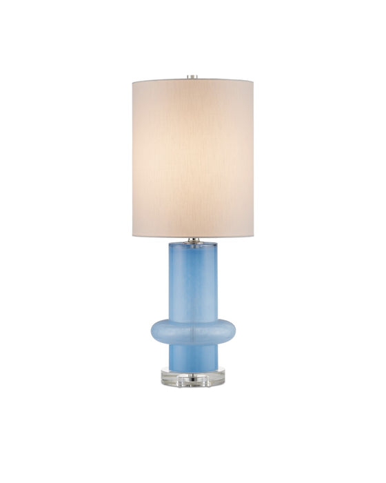 Currey and Company - 6000-0935 - One Light Table Lamp - Blue/Clear/Polished Nickel