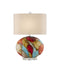 Currey and Company - 6000-0944 - One Light Table Lamp - Red/Blue/Yellow/Off-White/Clear/Polished Nickel