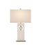 Currey and Company - 6000-0949 - One Light Table Lamp - White/Clear/Antique Brass