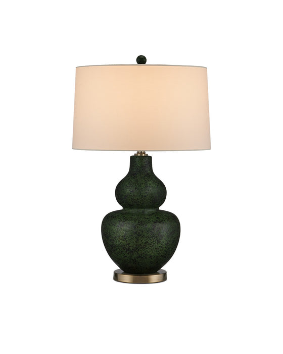 Currey and Company - 6000-0967 - One Light Table Lamp - Moss Green/Antique Brass