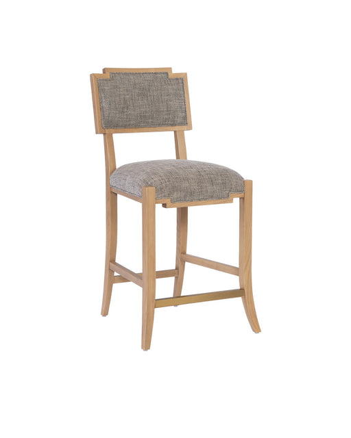 Currey and Company - 7000-1022 - Counter Stool - Blonde Ash Wood/Brass