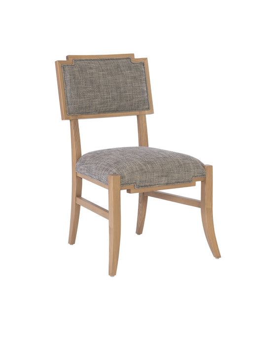 Currey and Company - 7000-1032 - Side Chair - Blonde Ash Wood/Brass