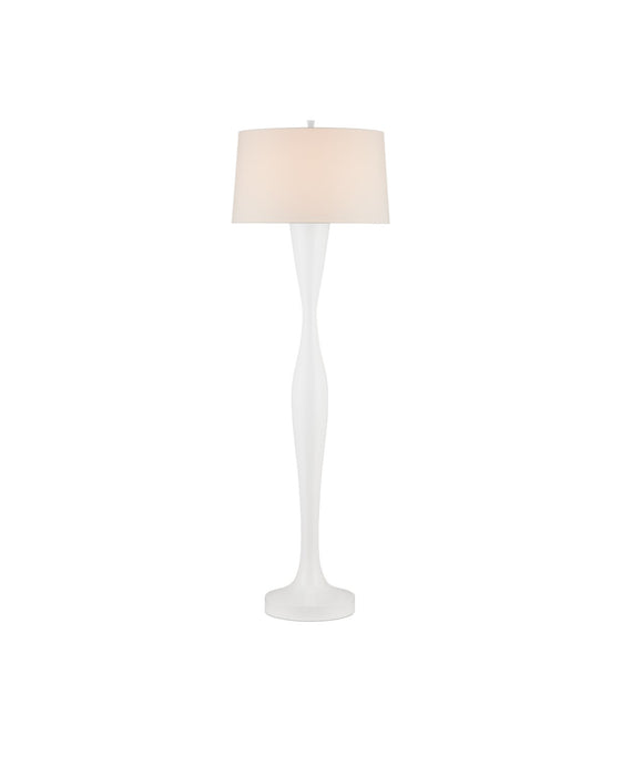 Currey and Company - 8000-0153 - One Light Floor Lamp - Monica - White