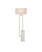 Currey and Company - 8000-0154 - One Light Floor Lamp - White/Antique Brass