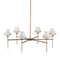 Currey and Company - 9000-1092 - Six Light Chandelier - Etiquette - Antique Brass/White