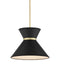 Currey and Company - 9000-1120 - One Light Pendant - Avignon - Black/Polished Brass