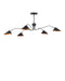 Currey and Company - 9000-1125 - Five Light Chandelier - Serpa - French Black/Gold Leaf