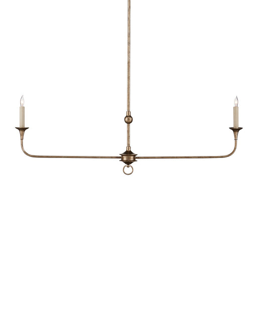 Currey and Company - 9000-1128 - Two Light Chandelier - Nottaway - Pyrite Bronze